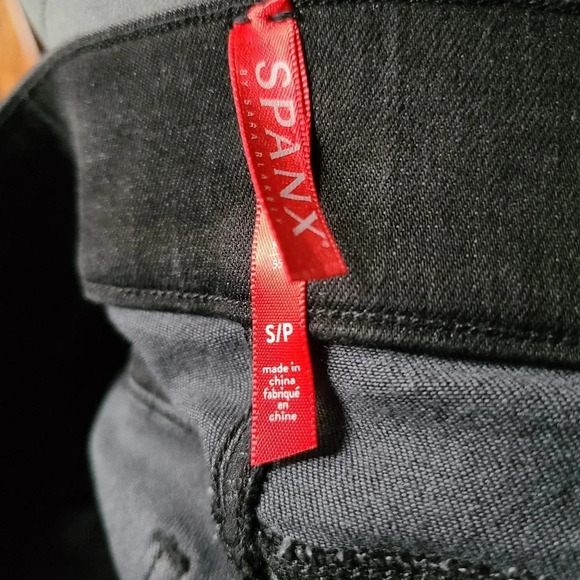 Spanx Black Distressed Denim Pull On Ankle Skinny Jeans S - Picture 7 of 10